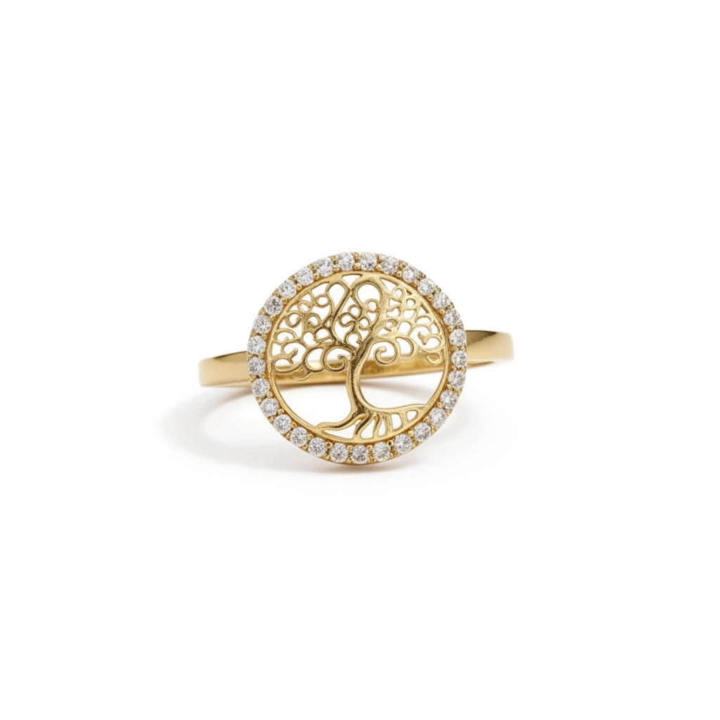 Anillo árbol de la vida 14k
