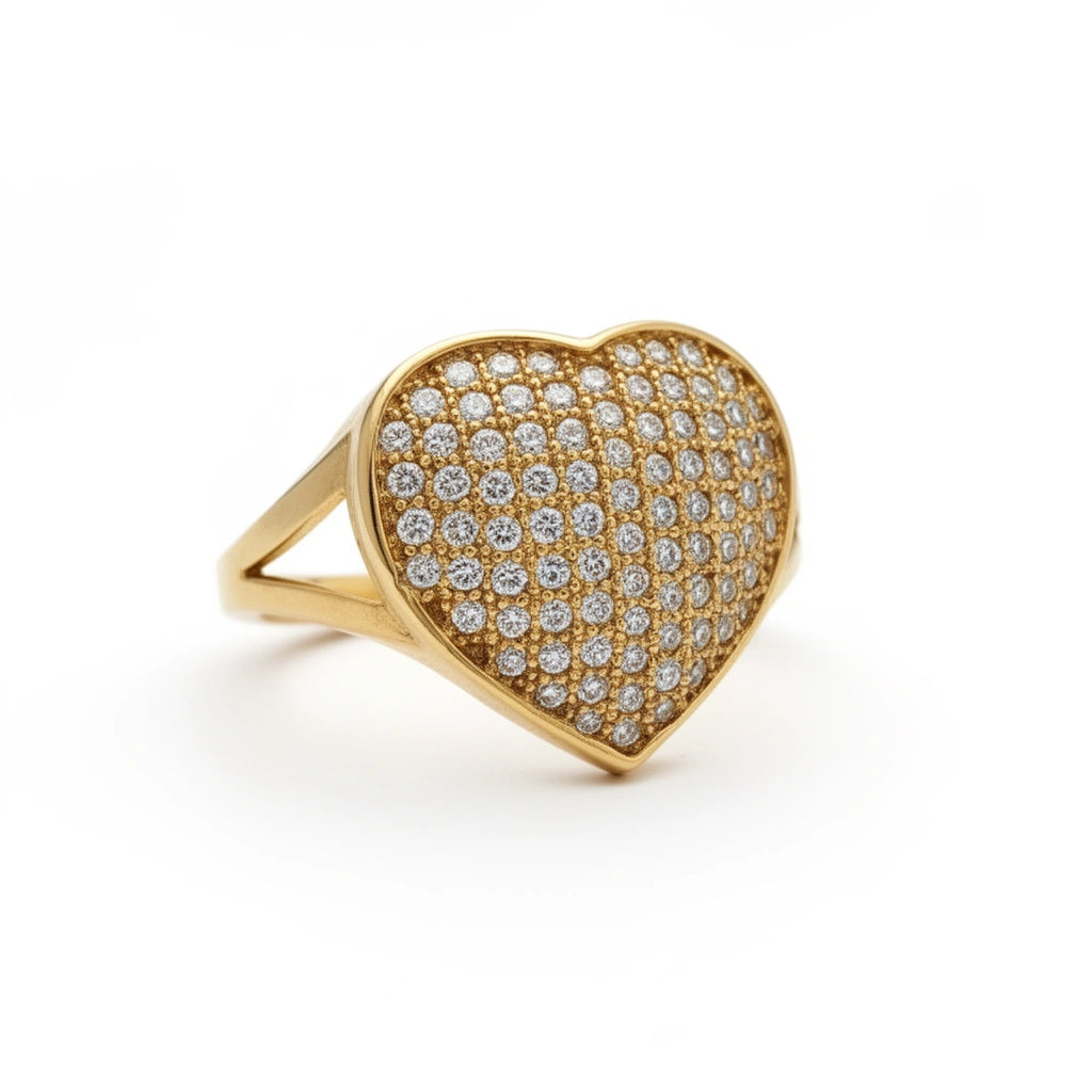 Anillo de corazon 10K