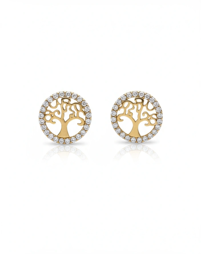 Aretes del árbol de la vida 10K