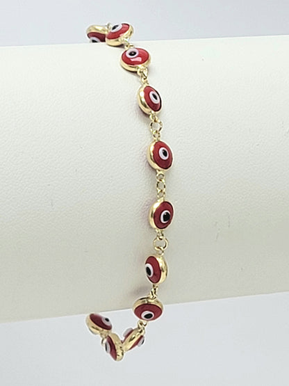 Pulsera ojo turco 14k