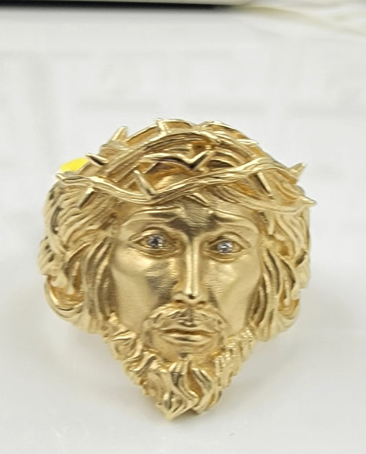 Anillo cristo 14k