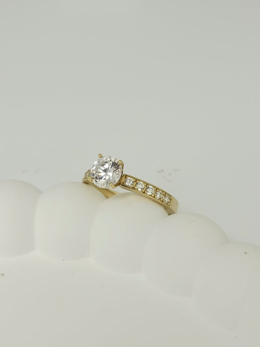 Anillo solitario 14k