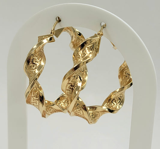 Argollas torcidas versa 14k