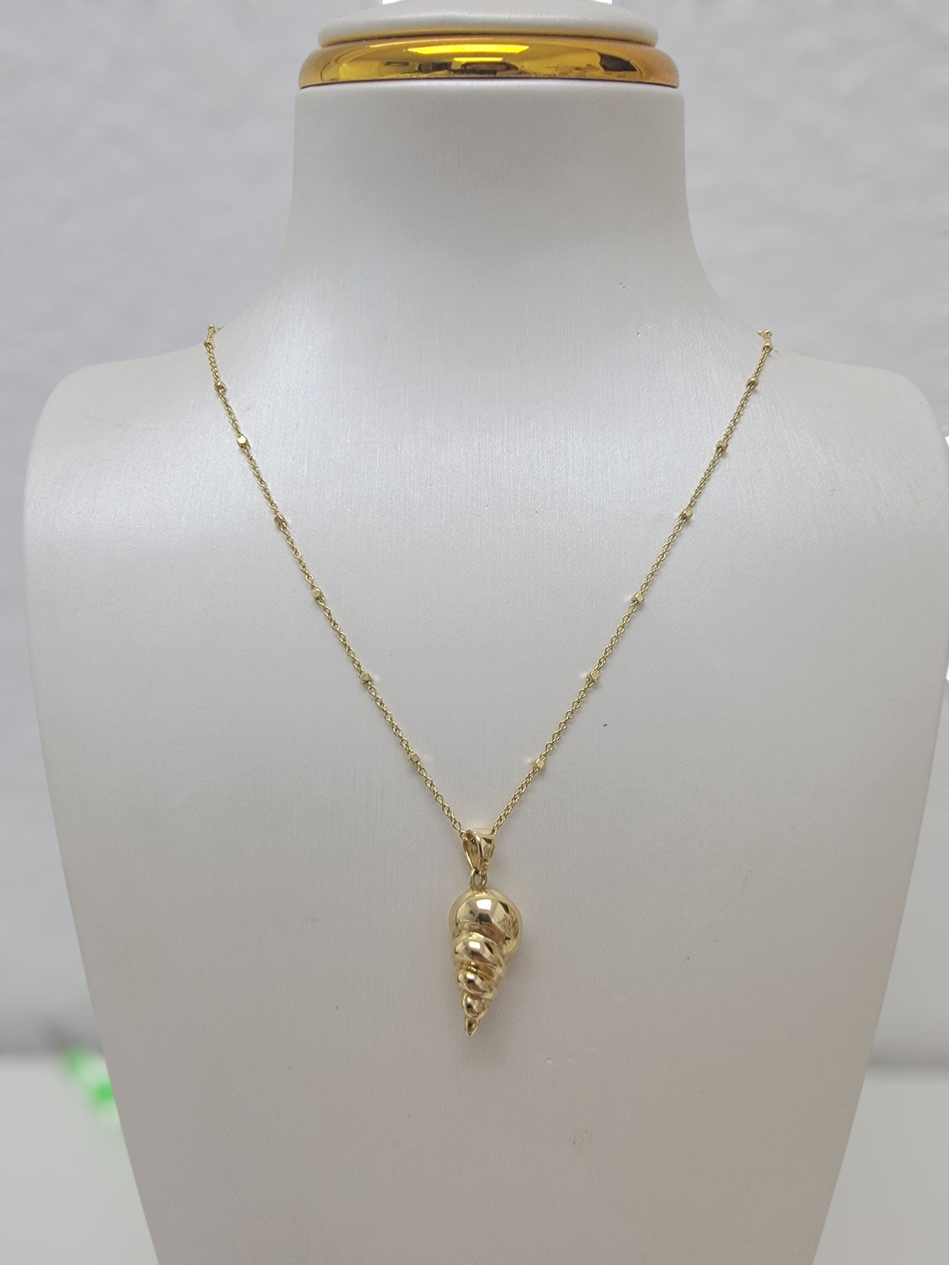 Cadena de dije de caracol 14K