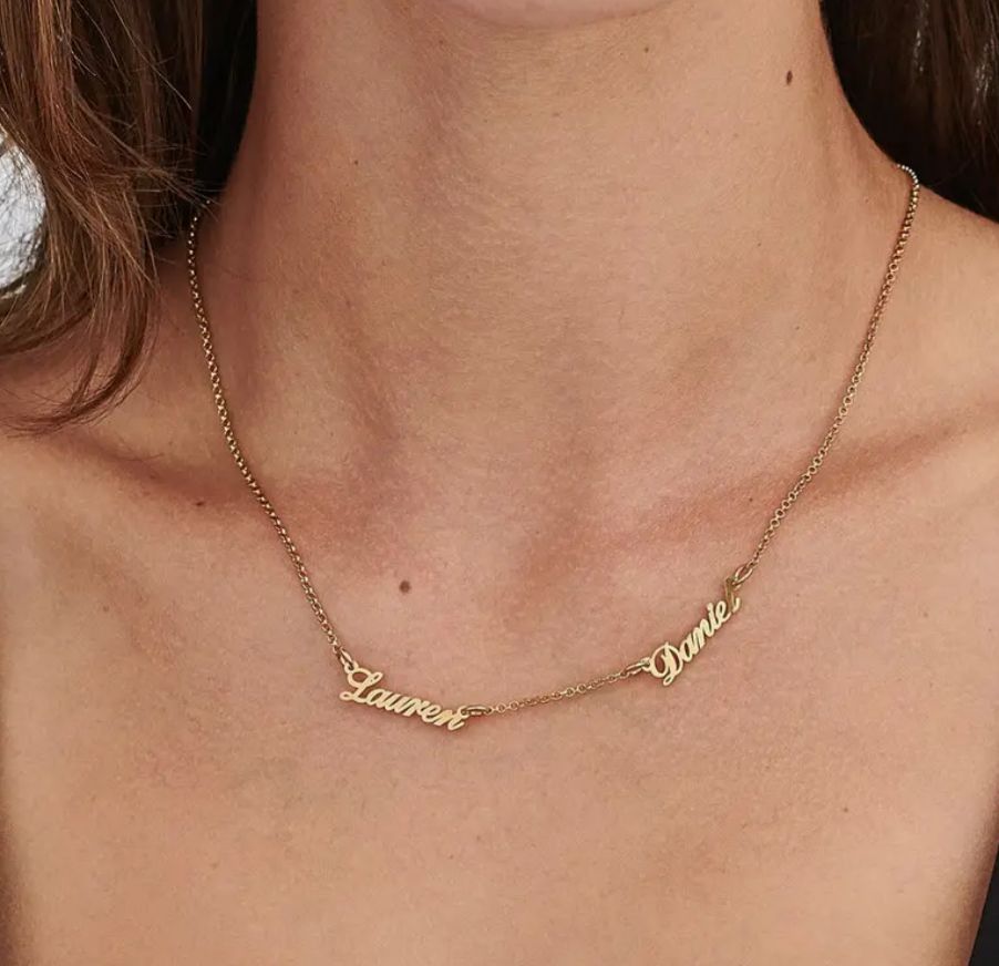 Cadena Boston con nombres 14k