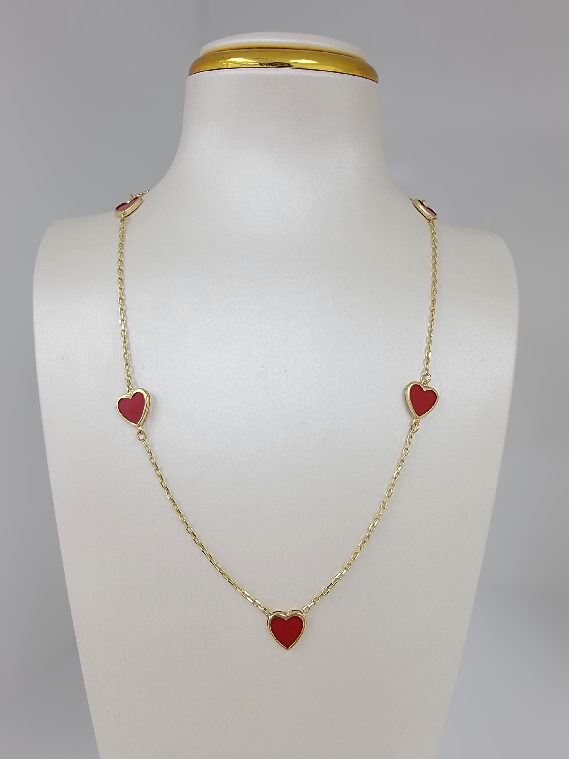 Cadena de corazon 10K