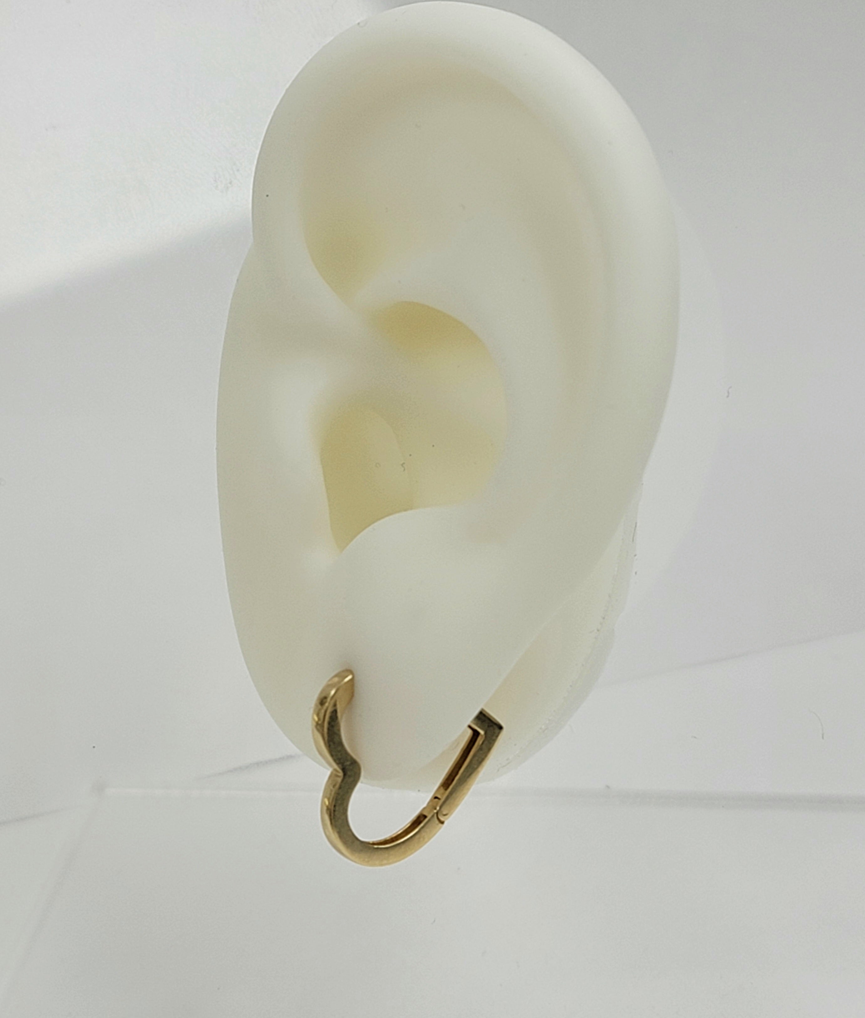 Argollas en forma corazon 14K