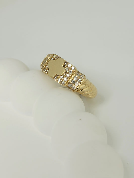 Anillo clover 14k