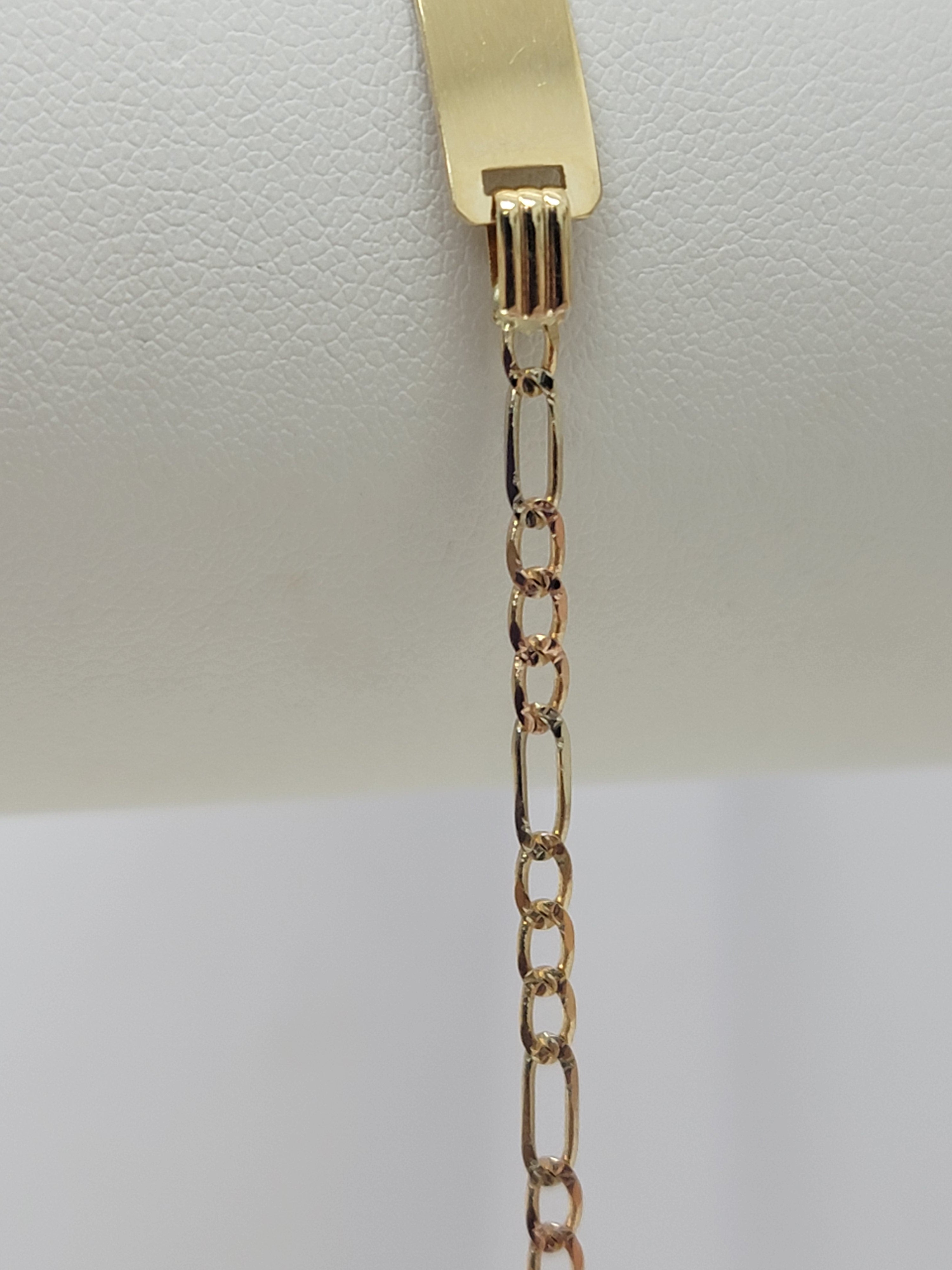 Pulsera chapita para niño/a 14k