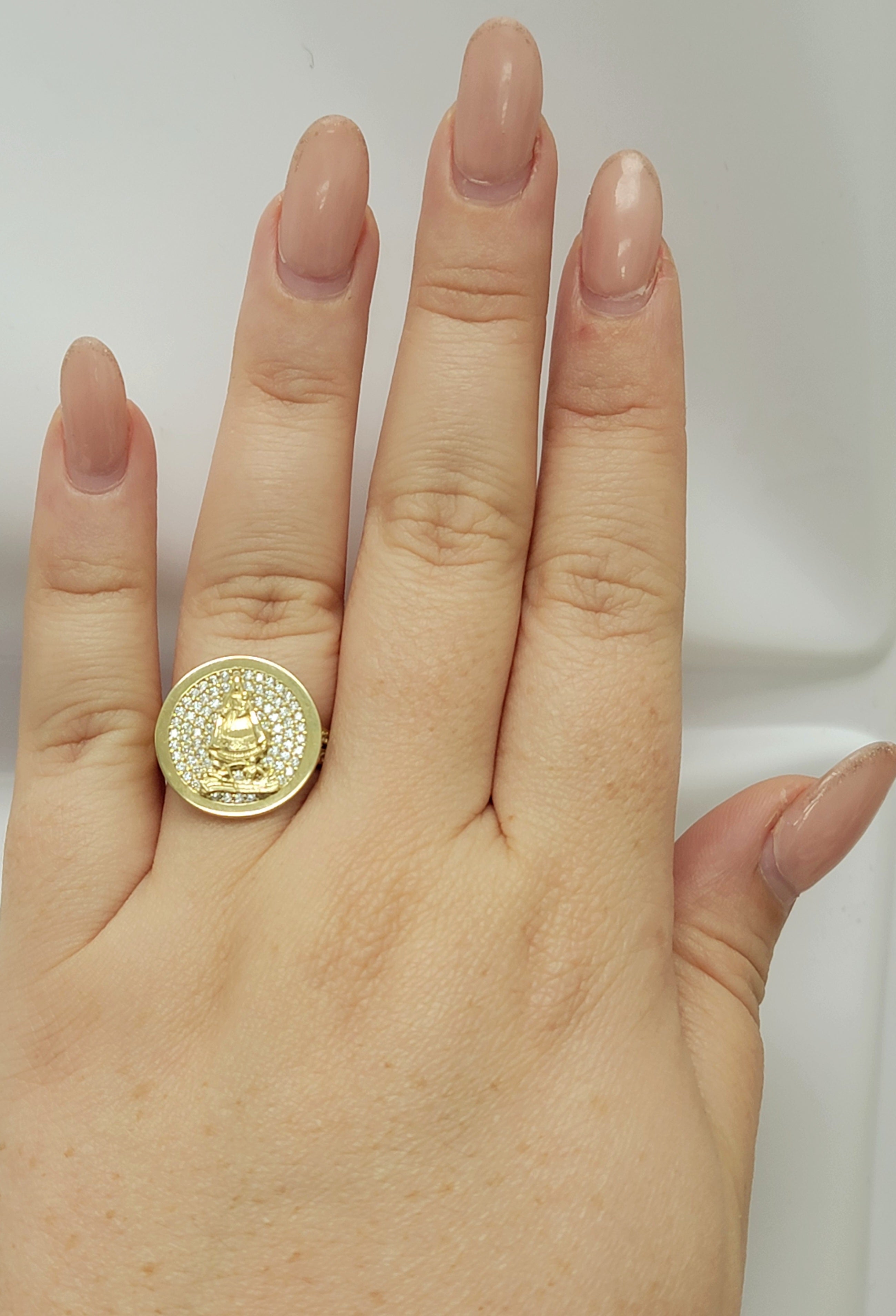 Anillo virgen de la caridad 10k