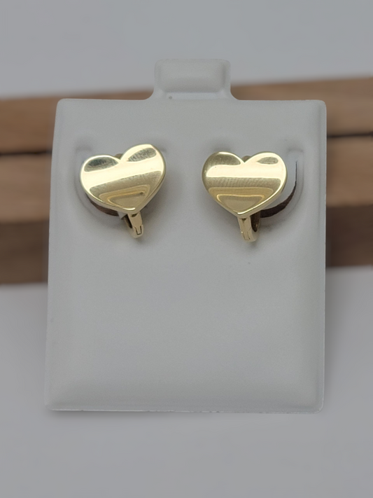 Argollas de corazon 14K