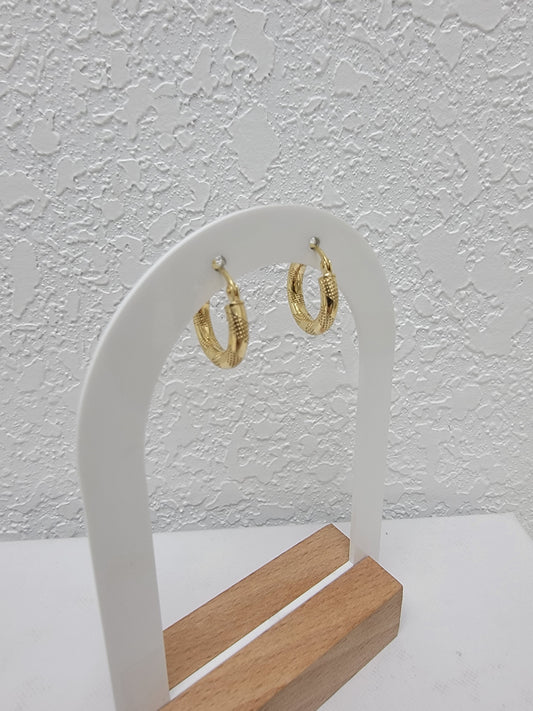 Argollas de 14K de 3 mm de grosor