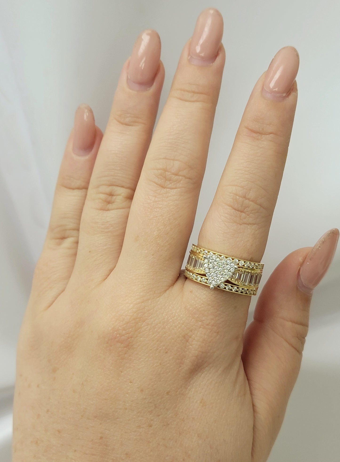 Anillo de corazón princesa 10k
