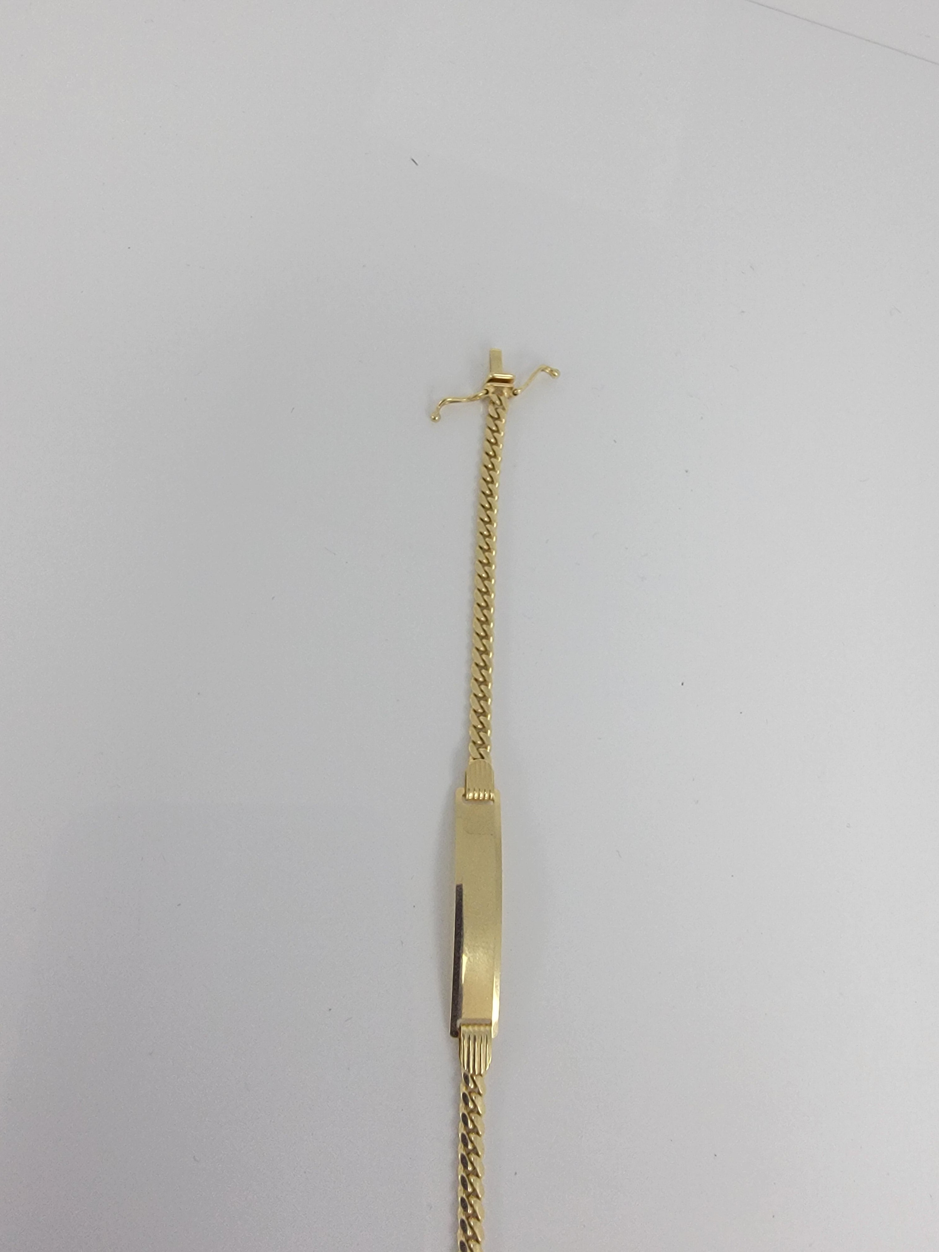 Pulsera de placa cuban link 10k