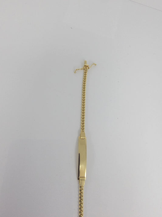 Pulsera de placa cuban link 10k