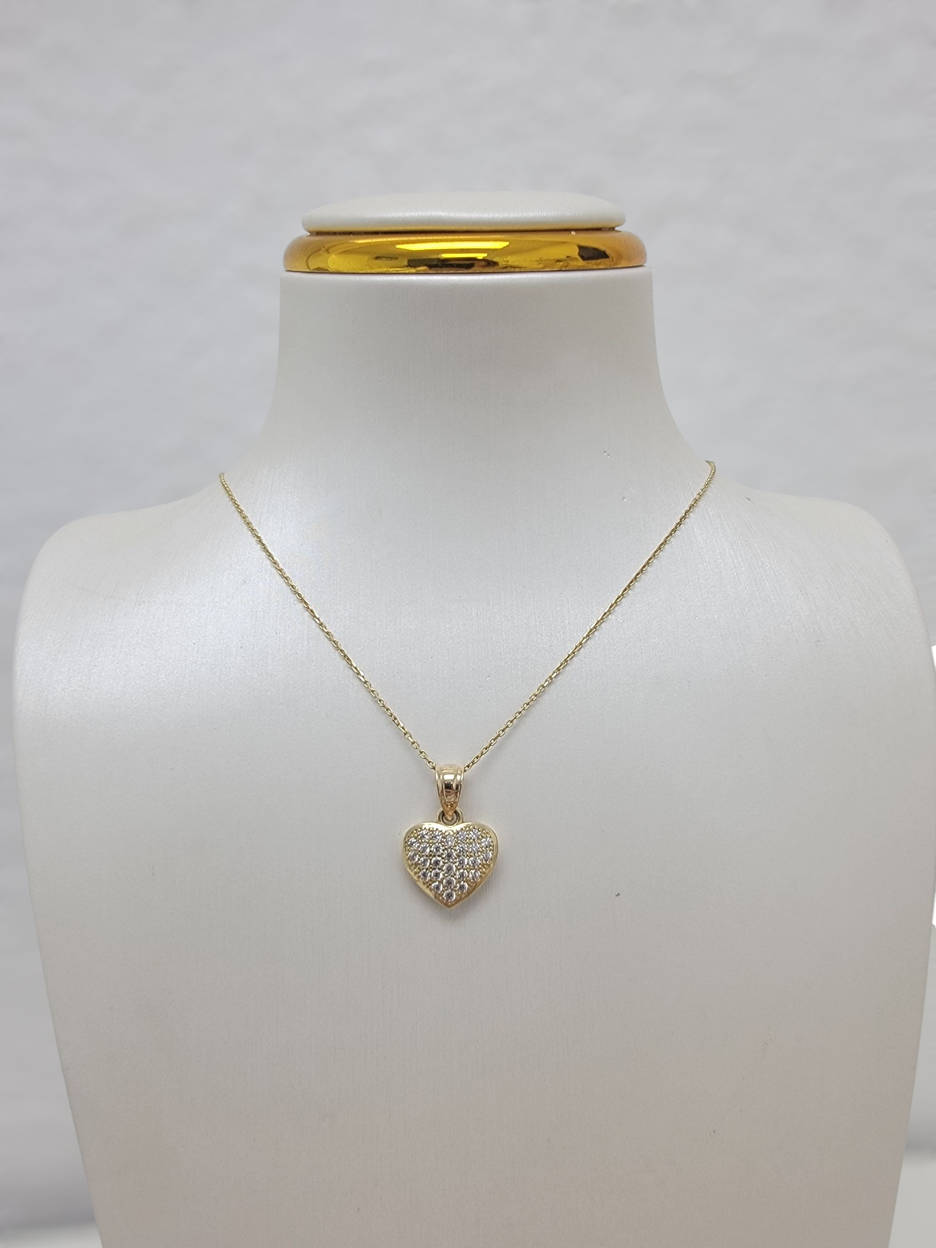 Cadena con dije de corazon 10K