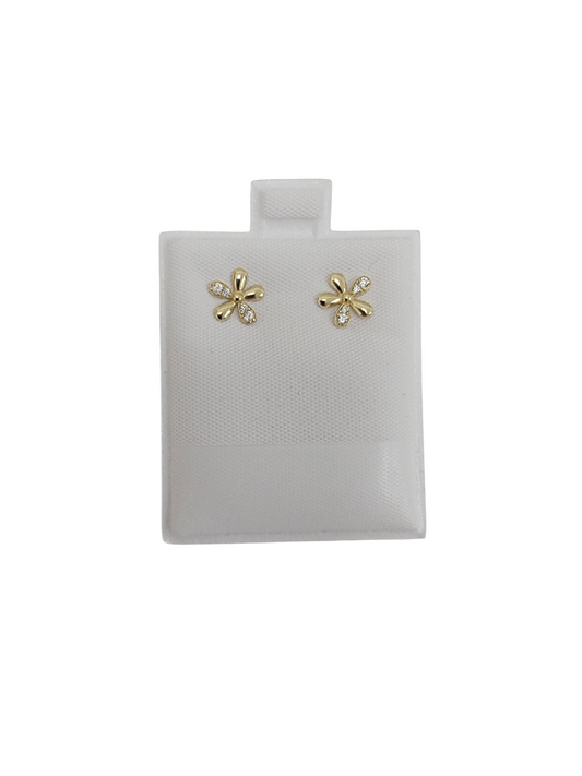 Aretes de flor 10K