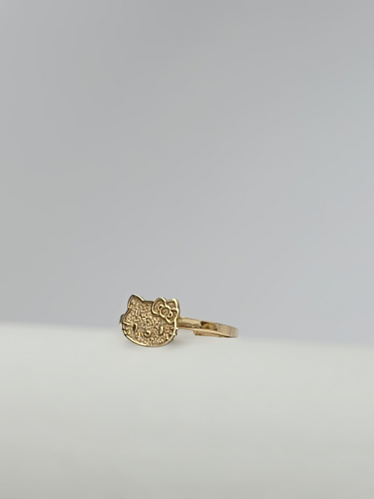 Anillo hello kitty 14k