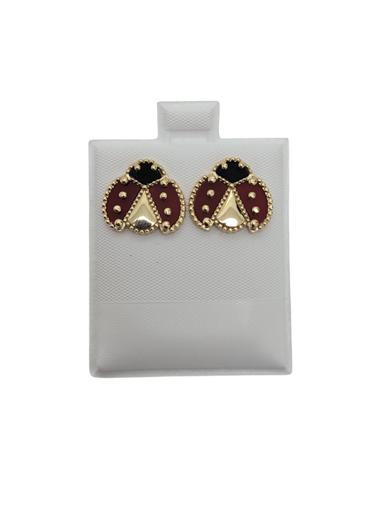 Aretes  de Laddy Bug 10K y 14K