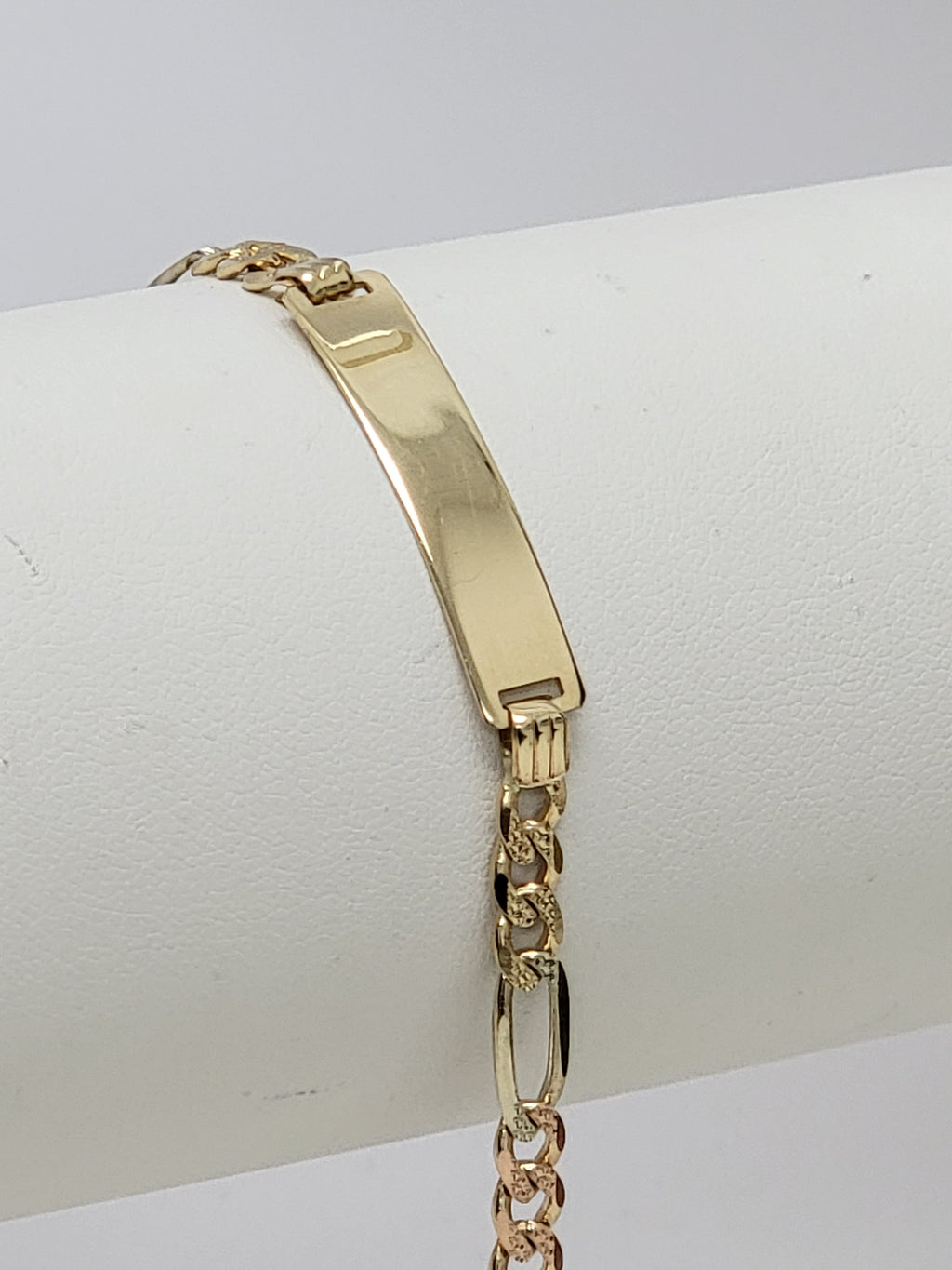 Pulsera fígaro chapa 14k