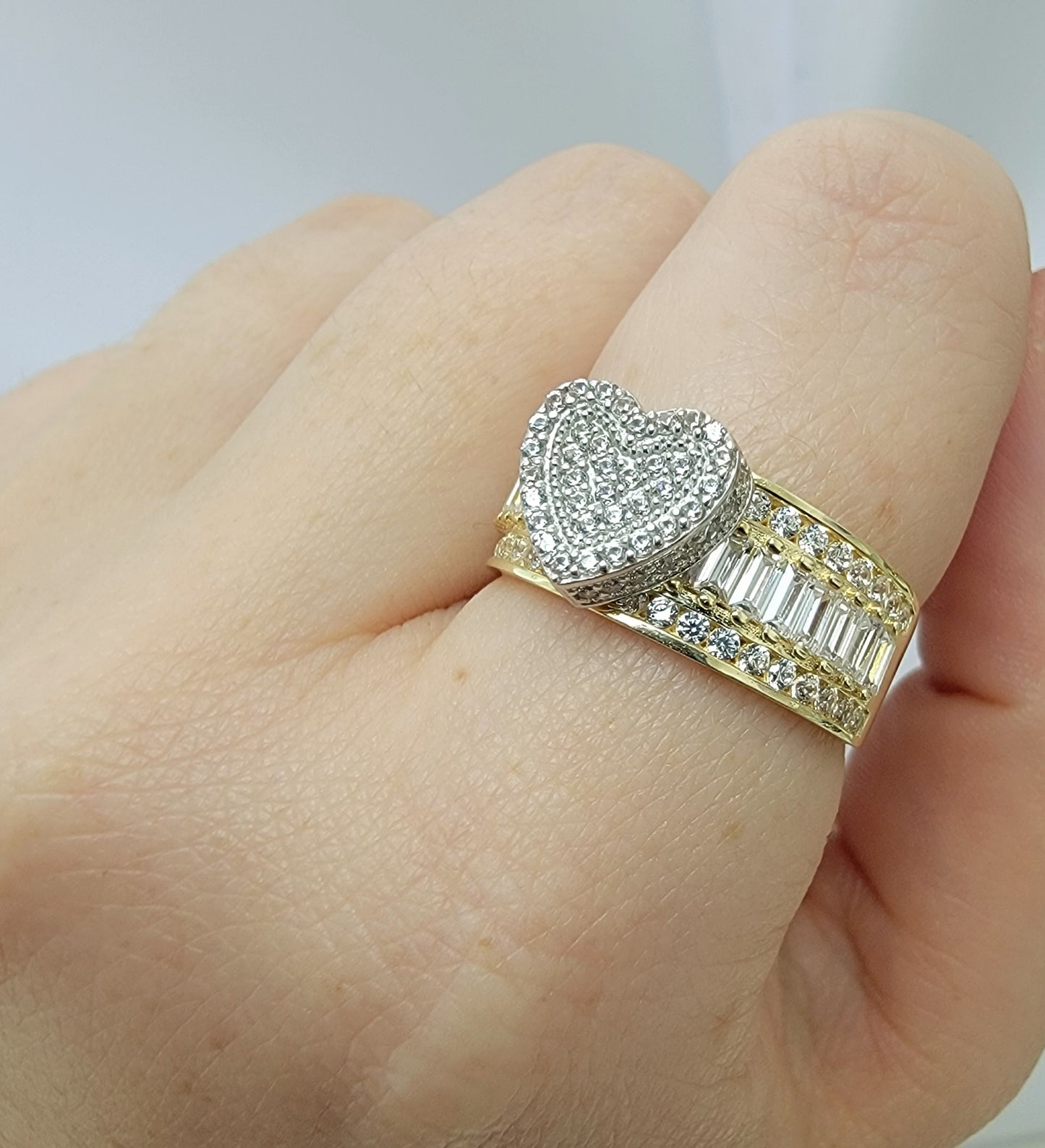 Anillo corazon princesa 10k