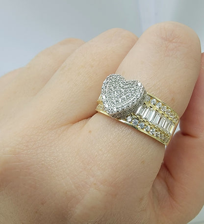 Anillo corazon princesa 10k
