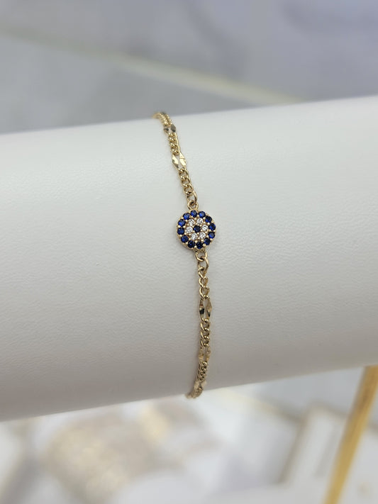 Pulsera de flor azul