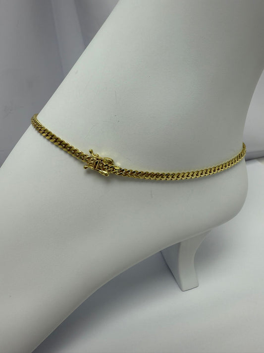 Tobillera cuban link 10K