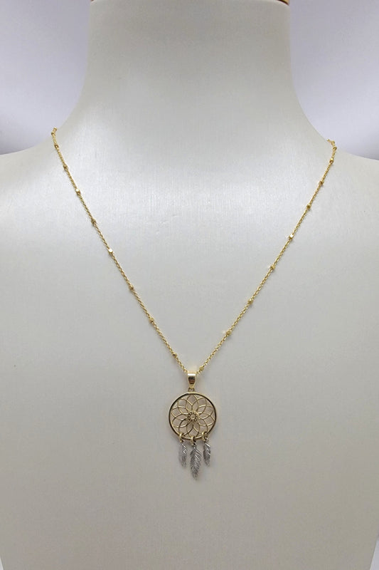 Cadena con dije de atrapa sueño 14k