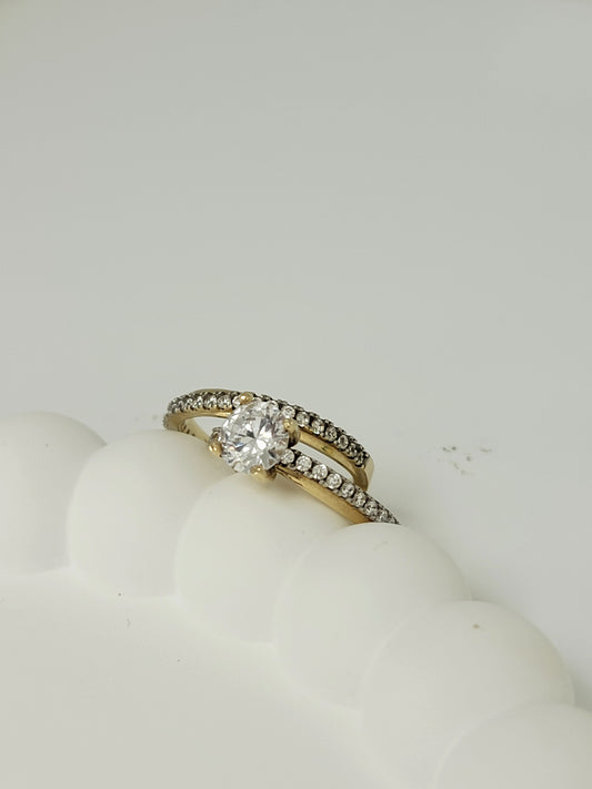 Anillo dúo de compromiso 10k