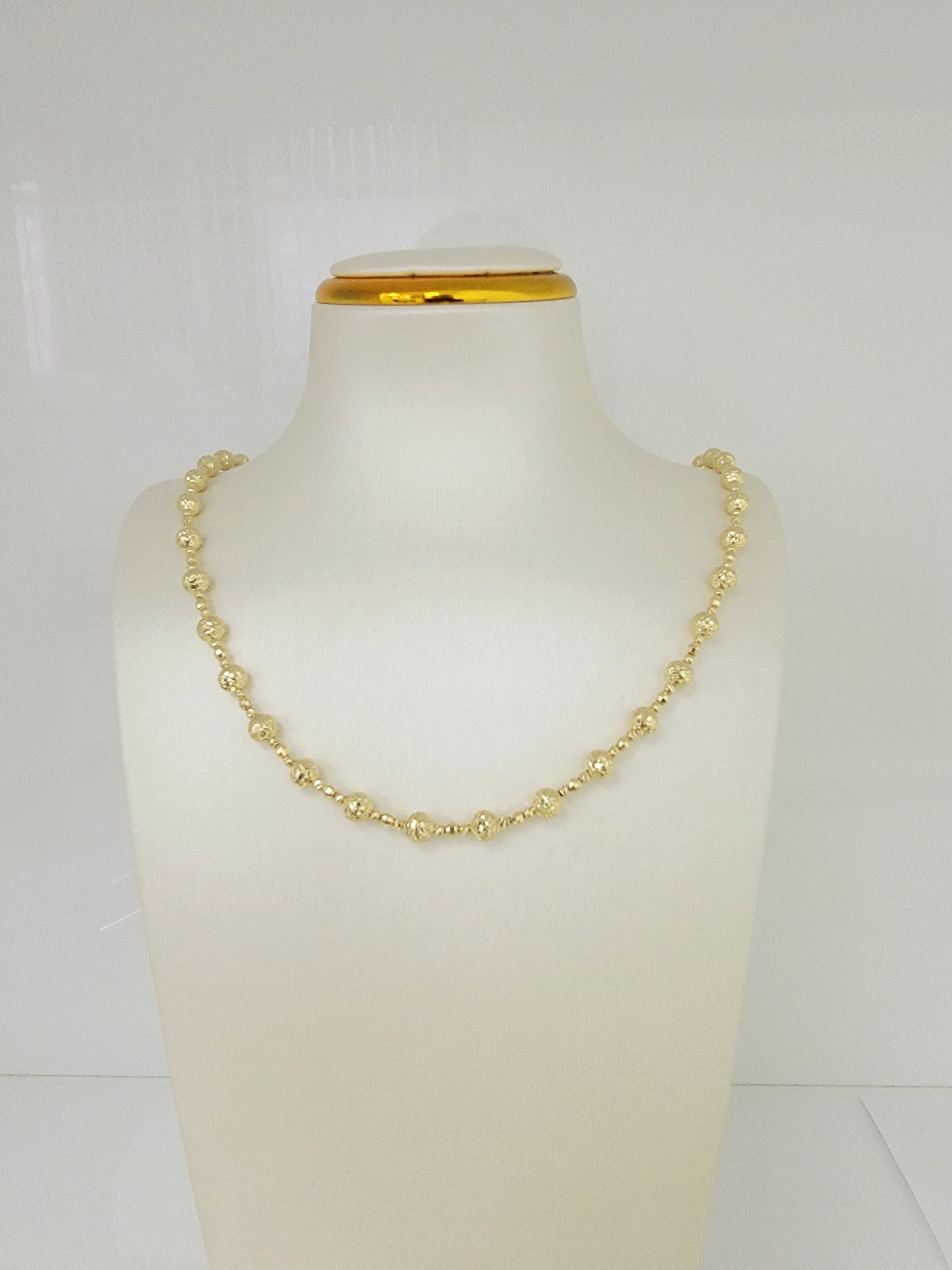 Cadena de bolitas 14k