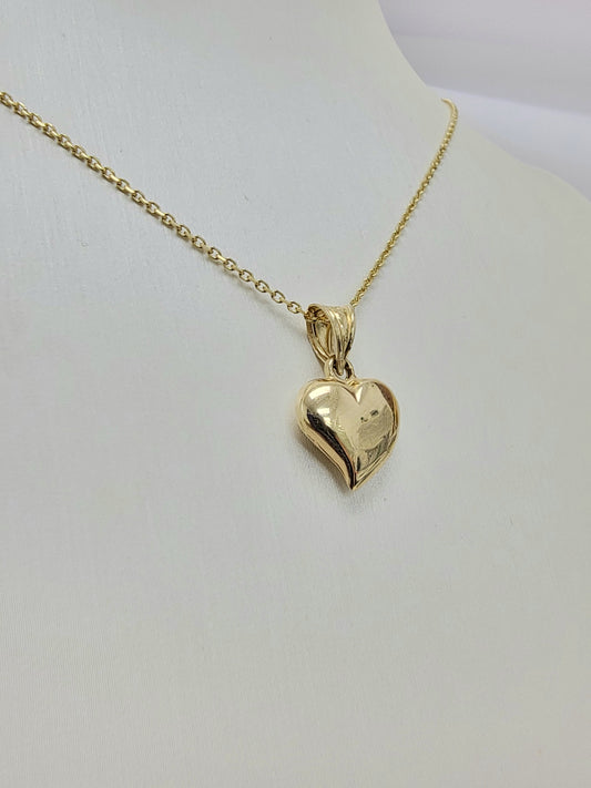 Cadena corazón 14k