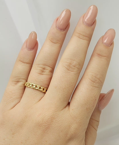Anillo de cadena 14k