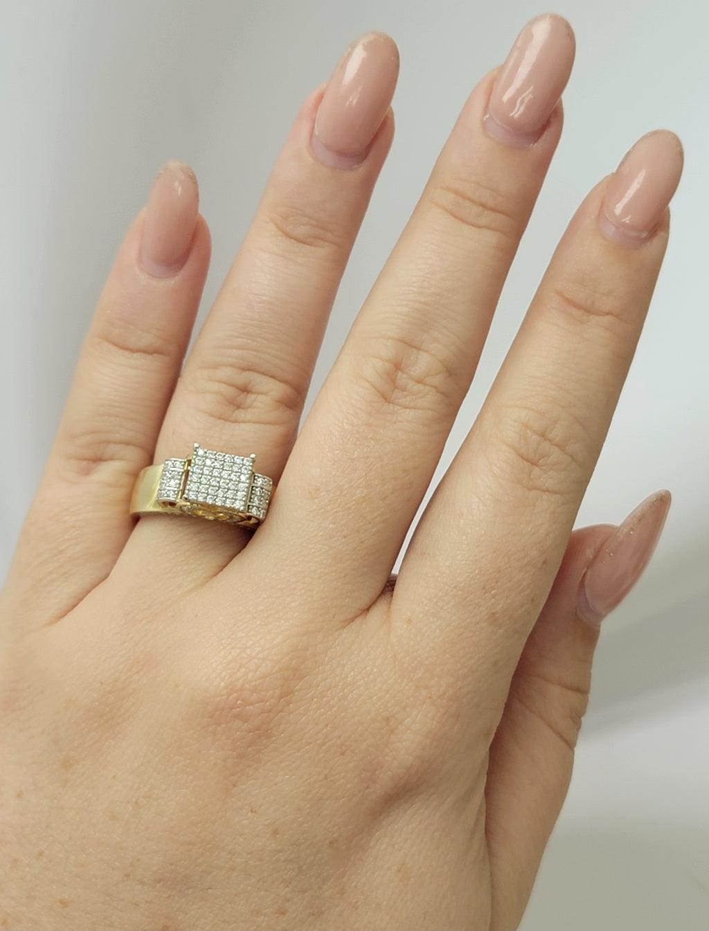 Anillo princesa cuadrado 10k