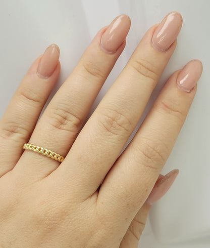 Anillo cadena 14k