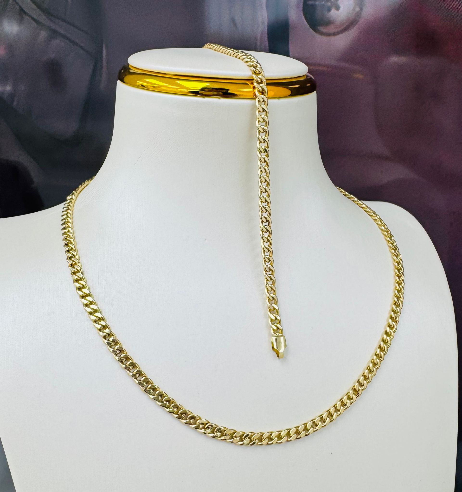 Chain and bracelet set 14K