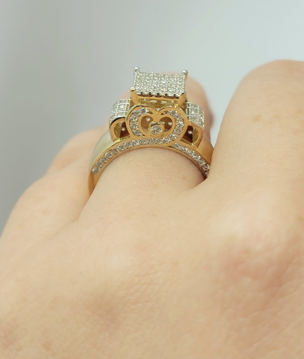 Anillo princesa cuadrado 10k