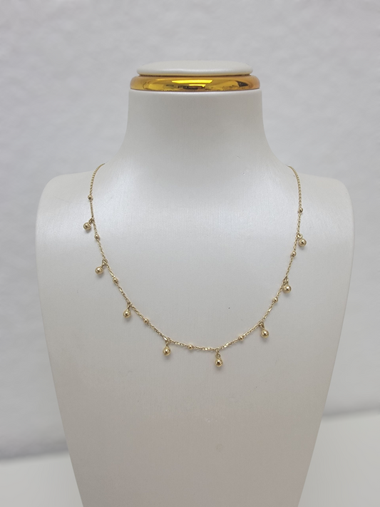 Cadenita de bolitas 14K
